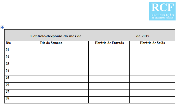 Planilha de controle-de-ponto de próprio punho